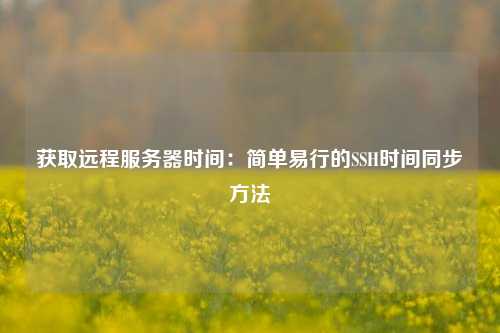 獲取遠程服務(wù)器時(shí)間：簡(jiǎn)單易行的SSH時(shí)間同步方法