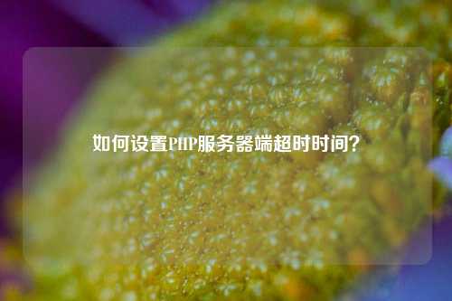 如何設置PHP服務(wù)器端超時(shí)時(shí)間？